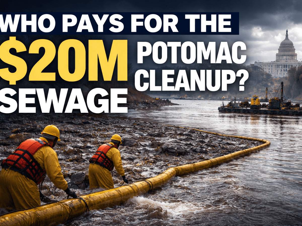 Who Pays the $20M Potomac Sewage Cleanup Bill? Virginia Ratepayers Should Be Paying Attention.